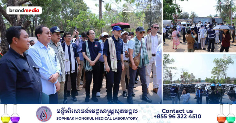 រដ្ឋមន្រ្តីស្តីទីការបរទេស ដឹកនាំអង្គទូតចុះពិនិត្យទីតាំងរងការឈ្លានពានពីកងទ័ពថៃ នៅខេត្តបន្ទាយមានជ័យ